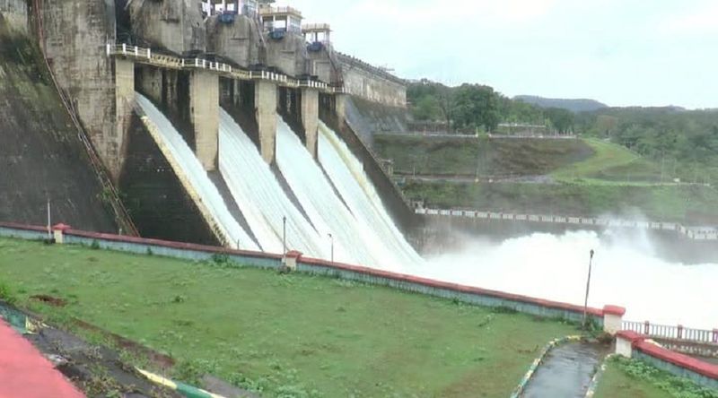 A huge water is released from Harangi Reservoir gvd