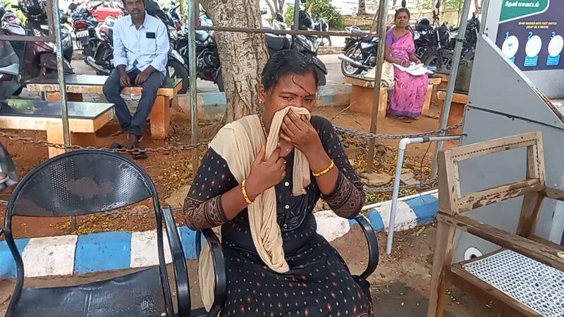 woman attempt suicide in theni collector office for want to arrest her husband in money cheating case