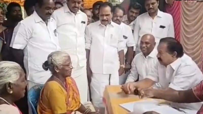 minister ponmudi inspected magalir urimai thogai scheme camp in villupuram