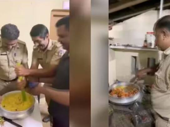 kerala police prepare chicken curry in PS while on duty, video viral, top sops seeak explanation kms