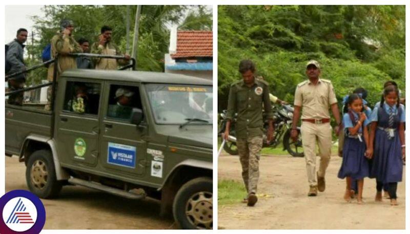 Leopard task force combing  in Chamarajanagara gow