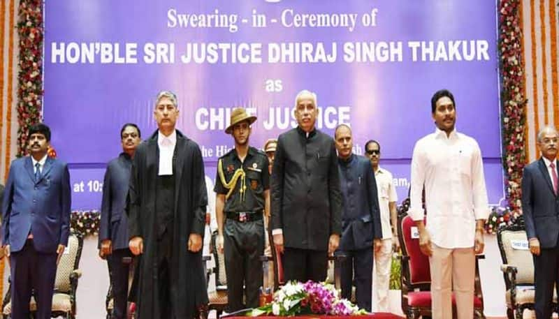 Justice Dhiraj Singh Thakur sworn in as Chief Justice of Andhra Pradesh High Court lns