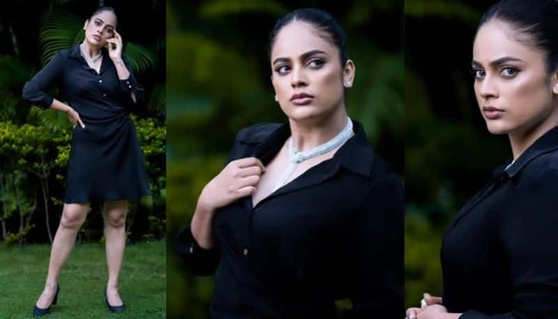 Actress Nandita Swetha Stylish and Stunning look in black Outfit NSK