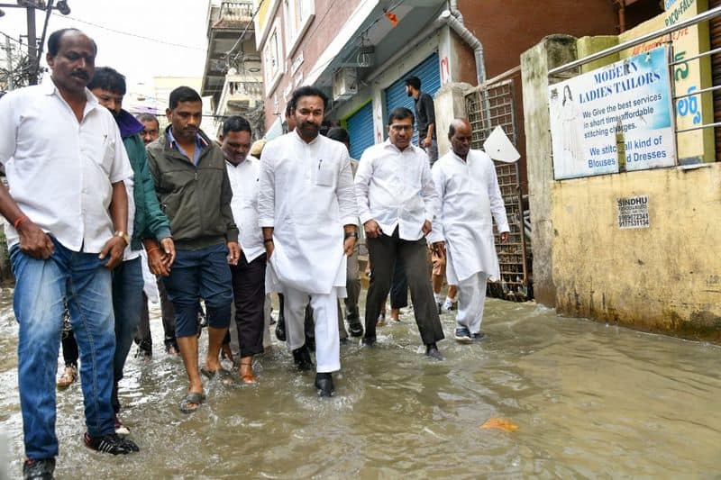 Union Minister G Kishan Reddy visits rain-affected areas, Fire on KCR government RMA