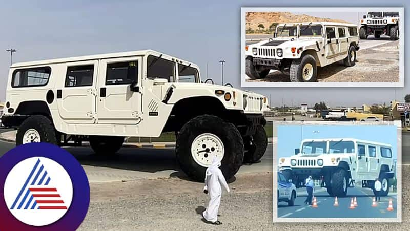 watch dubai sheikh s incredible 46 feet hummer stands tall among other vehicles ash