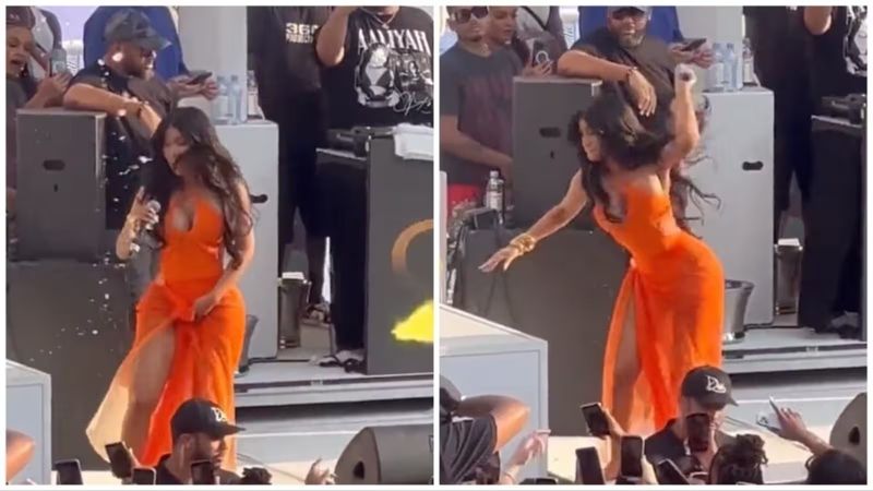 Cardi B fan throws drink at her, singer retaliatez by throwing mic; WATCH viral video MSW