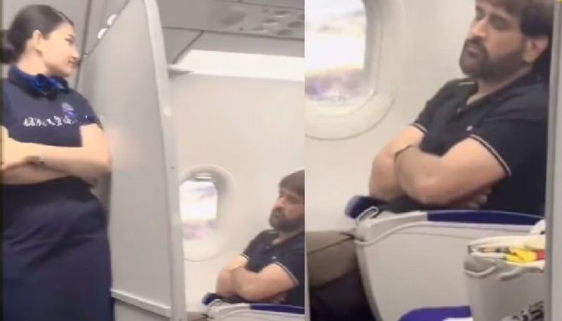 Chennai Super Kings skipper MS Dhoni caught napping during flight kvn