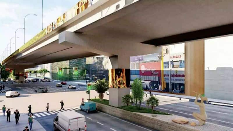 Teynampet to Saidapet flyover  in Mount road at the cost of 621 crores to avoid the traffic