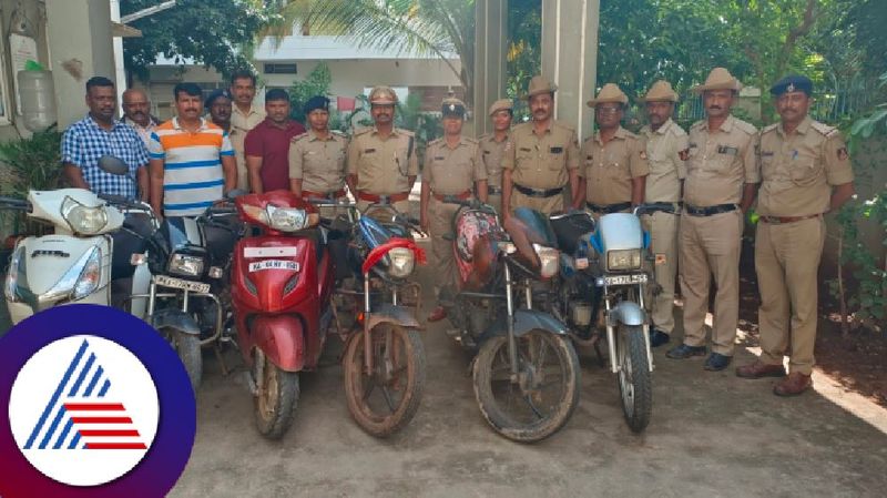 Bike theft case two arrested, 6 bikes seized at davanagere district rav