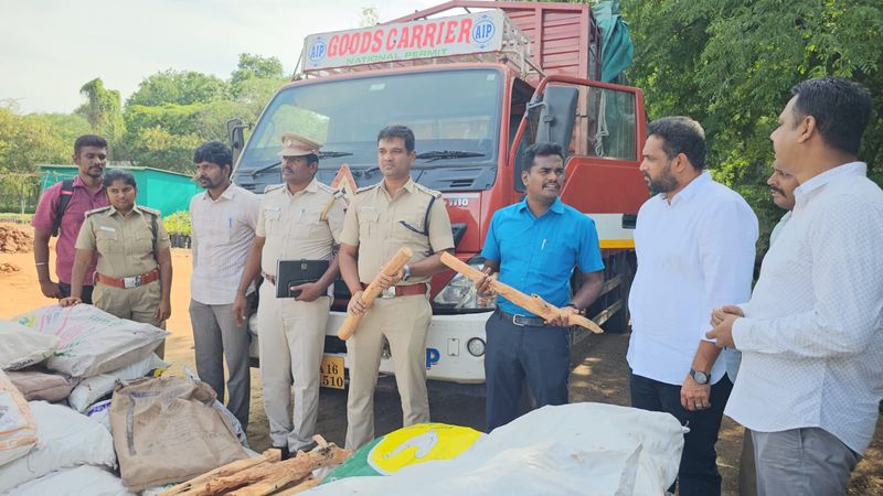 one ton of sandalwood seized by forest officers in coimbatore district