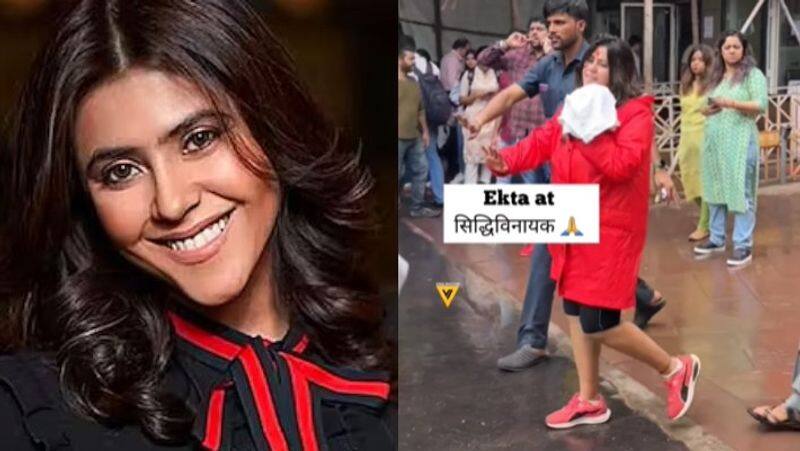 Tv producer ekta kapoor went temple wearing shorts gets trolled by netizens akb