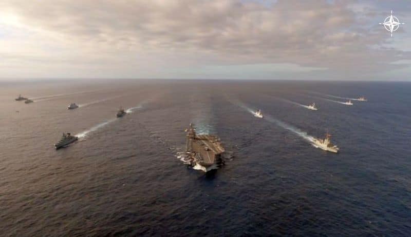 When USS Gerald R Ford world's largest warship crossed the Atlantic (WATCH)