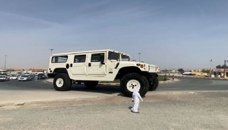 Bedroom  kitchen, bathroom; This giant Hummer of Dubai Sheikh will also run on the road-sak