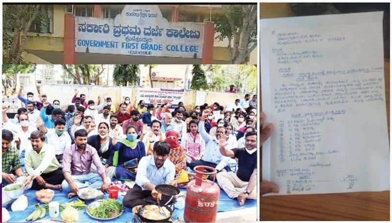 Karnataka colleges Guest lecturer request do not want government salary give us groceries sat