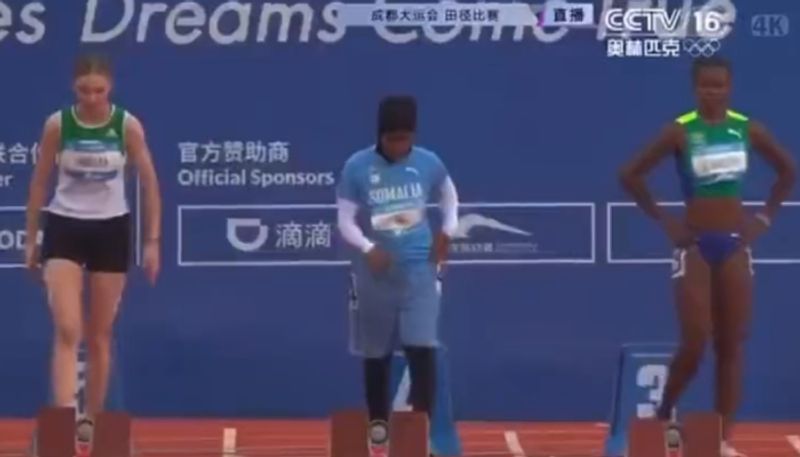 Watch Video Somalia Athlete Finishing Last In 100-Metre Race gkc