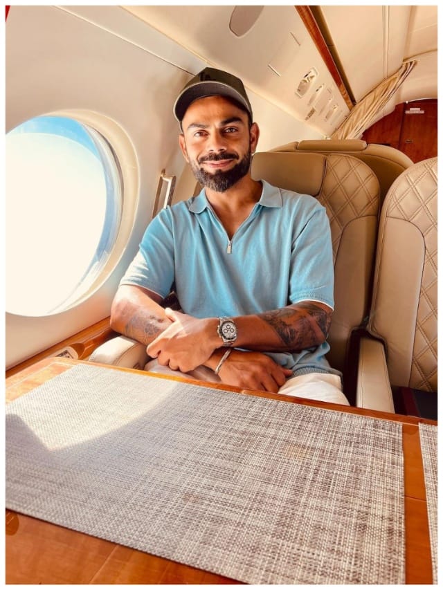 Virat Kohli returned to home in Private Charter Flight from West Indies CRA