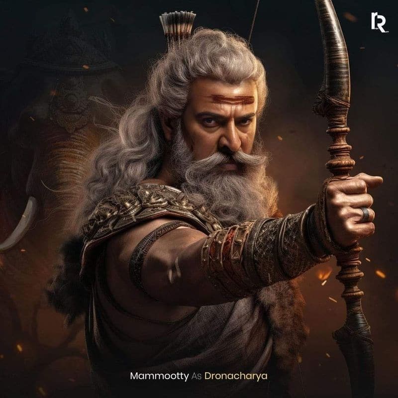 actor mammootty as dronacharya ai photo nrn