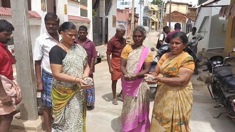 Villagers complained that water pipes were not installed properly in Theni district