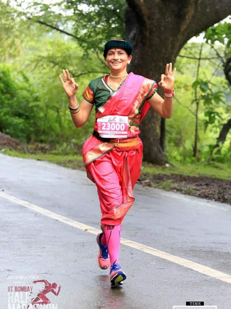 Women in Sarees 53 year old runner Kranti Salvi is a record holder iwh