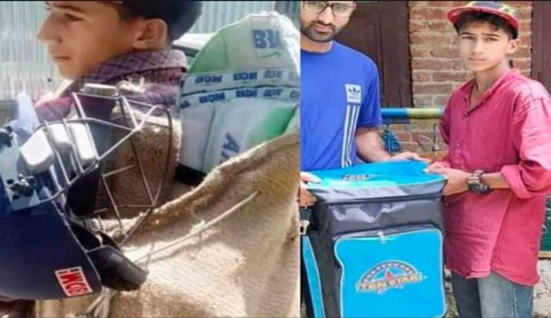 Uzair Nabi, young cricketer from Kashmir who went viral for carrying cricket kit in rice bag Vin