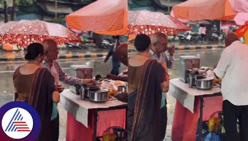 Elderly couple enjoying golgappa date on rainy day is the best thing on internet Vin