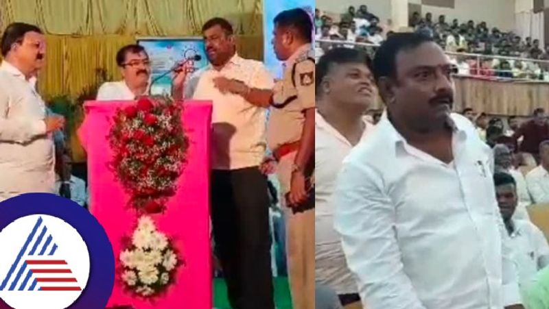 Congress obstructed BJP MLA Harishs speech in davanagere rav