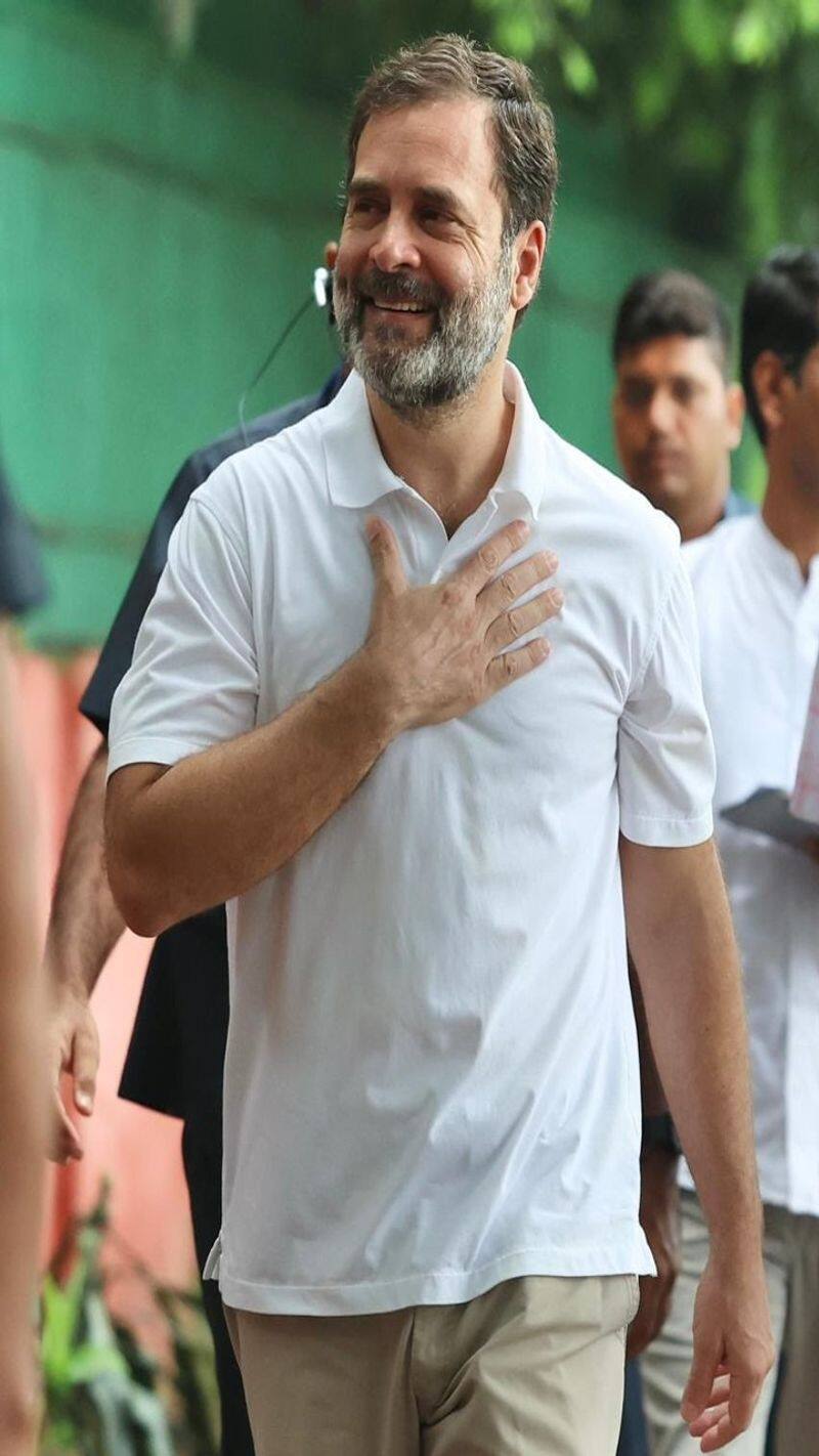 rahul gandhi reached parliament after modi surname case kxa 