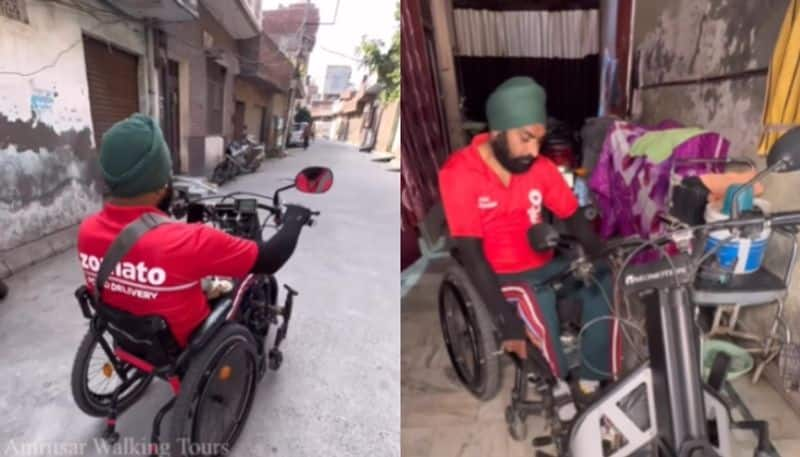 specially abled zomato delivery agents video going viral hyp