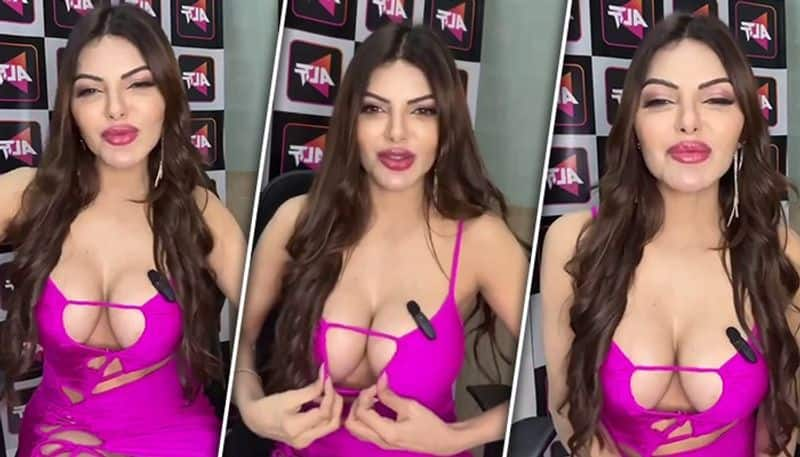 Sherlyn Chopra HOT Photos: Actress flaunts her cleavage in bright pink sexy attire vma