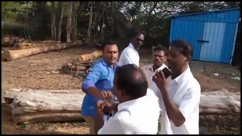 a government surveyor beaten by local people in cuddalore district