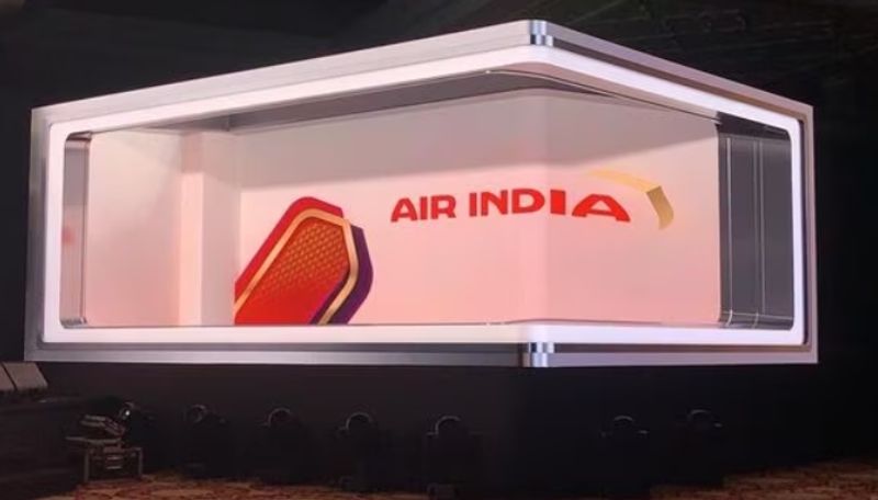 Tata air india flight service introduced its new brand logo