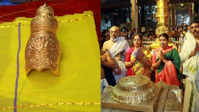 Tamilnadu cm wife Durga Stalin to donated this Kireedam to Guruvayur Krishna temple