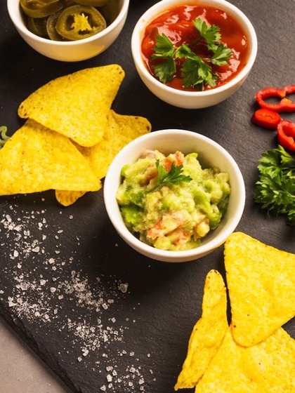Guacamole and Salsa with Tortilla Chips