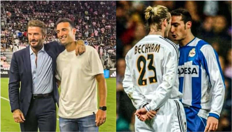 watch video lionel scaloni and david beckham fight in la liga saa