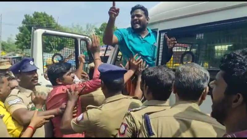 20 persons arrested who protest in gangaikonda cholapuram 