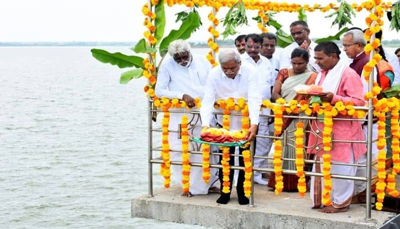 Minister Sharanabasappa Darshanapur Bagina to Basavasagara Dam in Yadgir grg