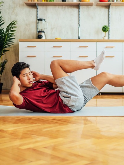 3. Bicycle Crunches