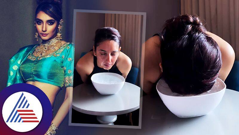 Sandalwood actress Ragini Dwivedi gave ice water beauty tips suc