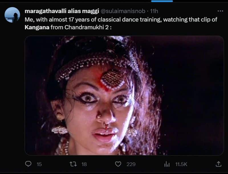 Chandramukhi 2 song: Kangana Ranaut gets brutally trolled for her Bharatanatyam dance in 'Swagathaanjali' RBA