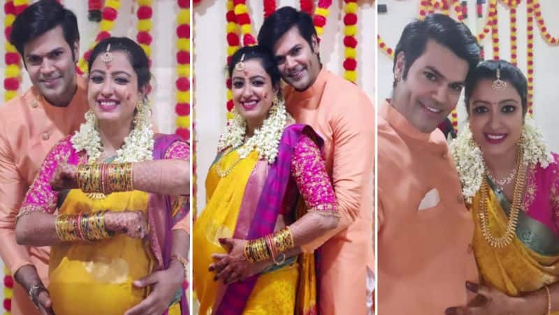 BiggBoss fame Ganesh venkatraman wife nisha Baby shower photos viral