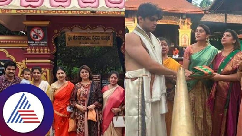 Kannada actress Malashri visits Mangalore Koragajja temple vcs 