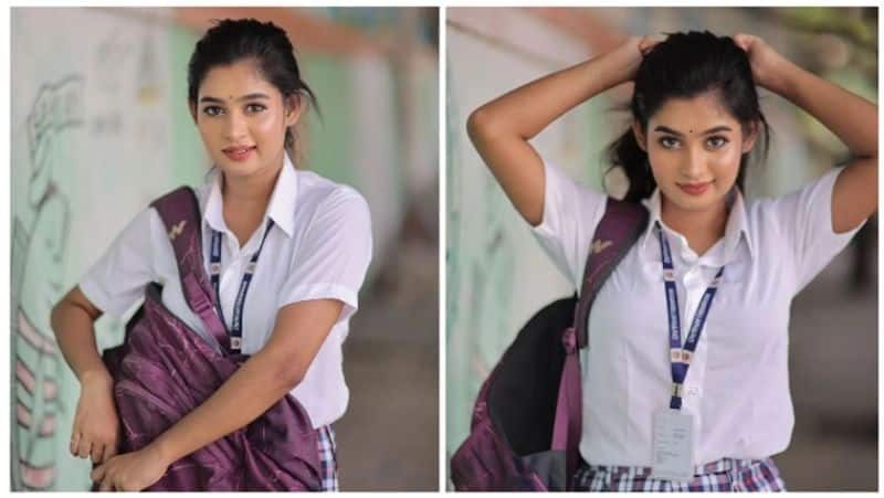 Biggboss janani school girl make over photo shoot goes viral 