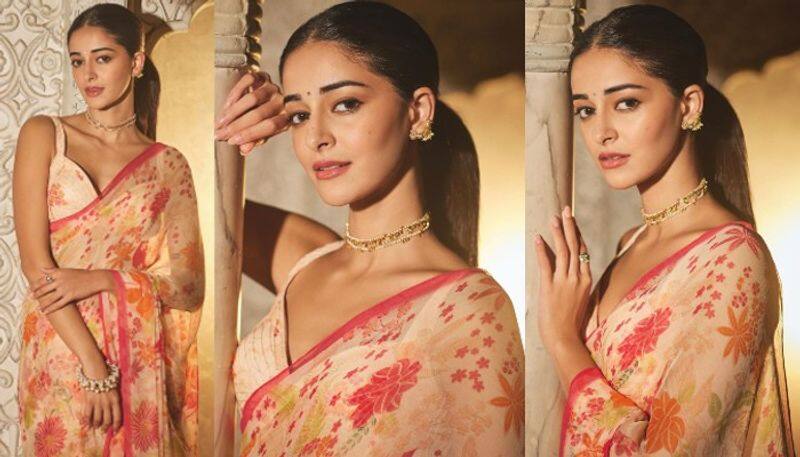 Actress Ananya Panday  Looks beautiful in Saree NSK