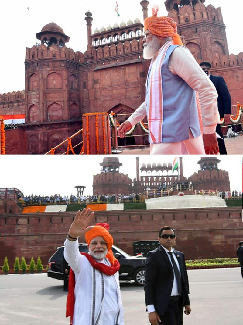 Independence Day 2023 PM Modi turbans from 2014 to 2023 gcw