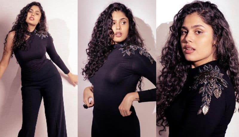 Actress Faria Abdullah Stunning Stills in black attractive outfit NSK