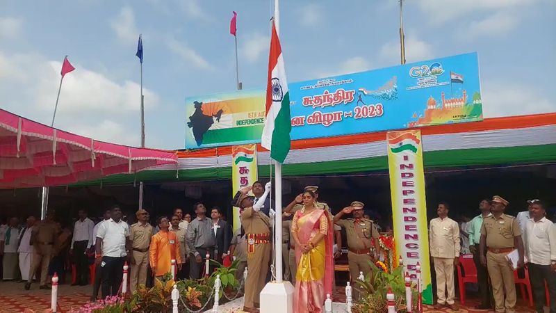 minister chandra priyanka flagged at karaikal in puducherry