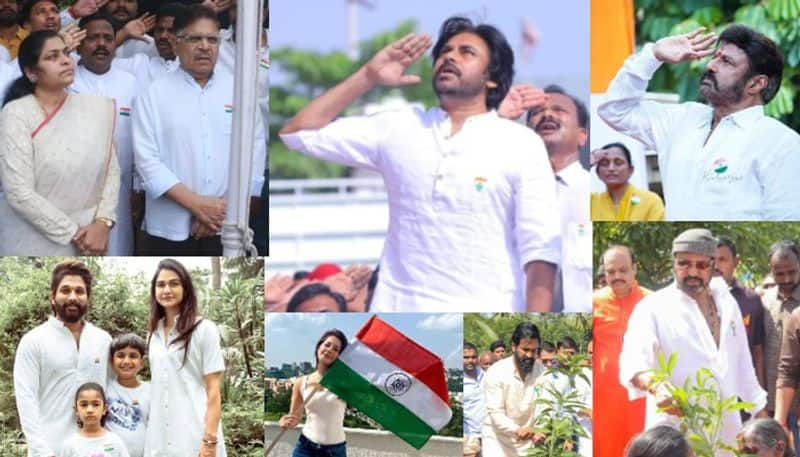 Tollywood Stars Salute to the indian Flag on the occasion of 77th Independence Day NSK