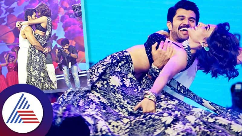 Vijay Devarakonda Samantha Khushi audio launch romance on stage suc