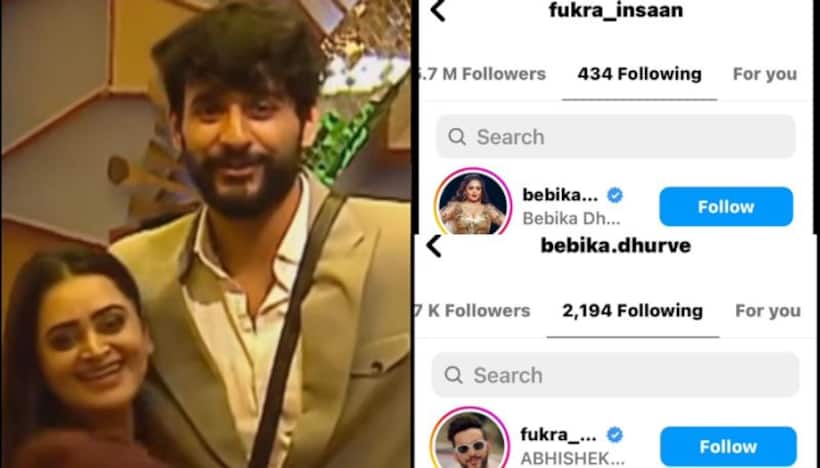 Bigg Boss OTT 2: Abhishek Malhan and Bebika Dhurve follow each other on social media in spite of tiffs