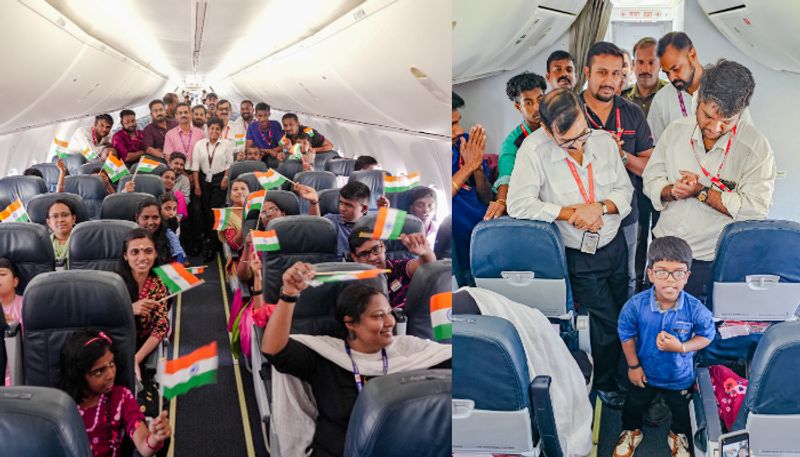 Independence day celebration of these children by ppp seeing the engine and cockpit of the planes  